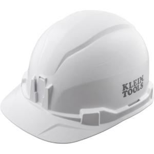 imageKlein Tools 60100 Hard Hat NonVented Cap Style Padded SelfWicking OdorResistant Sweatband Tested up to 20kV White