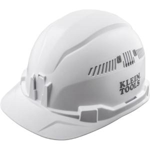 imageKlein Tools 60105 Hard Hat Vented Cap Style Padded SelfWicking OdorResistant Sweatband WhiteHard Hat