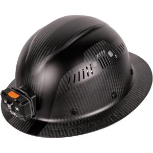 imageKlein Tools 60512 Hard Hat K12 Series Carbon Fiber Full Brim Rechargeable Headlamp Vented Class C Type 1 Titan