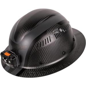 imageKlein Tools 60514 Hard Hat K12 Series Carbon Fiber Full Brim Rechargeable Headlamp Vented Class C Type 1 Spartan