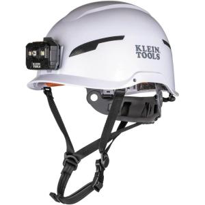 imageKlein Tools 60564 Safety Helmet Type2 Safety Helmet 20kV Protection NonVented Class E WhiteHelmet w  Light