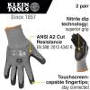 imageKlein Tools 60197 Work Gloves CutResistant Gloves ANSI Rated A2 Touchscreen XLarge 2PairLarge Pack of 2