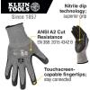 imageKlein Tools 60197 Work Gloves CutResistant Gloves ANSI Rated A2 Touchscreen XLarge 2PairXLarge Pack of 2