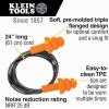 imageKlein Tools 605036 Corded Earplugs 25dB NRR Reusable Orange Ear Protection with Case for Construction Loud Noise Reduction 6Pack50Pair Dispenser