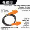 imageKlein Tools 605036 Corded Earplugs 25dB NRR Reusable Orange Ear Protection with Case for Construction Loud Noise Reduction 6Pack6 pair Pack of 1