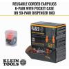 imageKlein Tools 605036 Corded Earplugs 25dB NRR Reusable Orange Ear Protection with Case for Construction Loud Noise Reduction 6Pack6 pair Pack of 1
