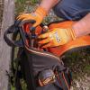 imageKlein Tools 60579 Work Gloves Knit Dipped Cut Resistant ANSI A1 Nitrile Coated Gloves NylonSpandex Touchscreen Capable Small 2PairLarge