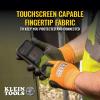 imageKlein Tools 60579 Work Gloves Knit Dipped Cut Resistant ANSI A1 Nitrile Coated Gloves NylonSpandex Touchscreen Capable Small 2PairSmall