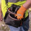 imageKlein Tools 60579 Work Gloves Knit Dipped Cut Resistant ANSI A1 Nitrile Coated Gloves NylonSpandex Touchscreen Capable Small 2PairXLarge