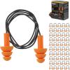 imageKlein Tools 605036 Corded Earplugs 25dB NRR Reusable Orange Ear Protection with Case for Construction Loud Noise Reduction 6Pack50Pair Dispenser