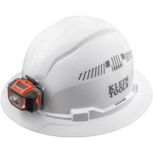 imageKlein Tools 60407 Hard Hat Light Vented Full Brim Style Padded SelfWicking OdorResistant Sweatband White
