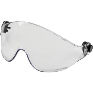 imageKlein Tools VISORCLR Clear Visor for Hard Hat and Safety Helmet Low Profile Impact Rated Anti Fog Scratch Resistant FlipUp UV ProtectionClear