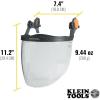 imageKlein Tools 60472 Clear Face Shield for Safety Helmet and CapStyle Hard Hats Impact Rated AntiFog LowProfile Design for GrindingClear