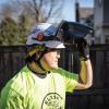 imageKlein Tools 60472 Clear Face Shield for Safety Helmet and CapStyle Hard Hats Impact Rated AntiFog LowProfile Design for GrindingGray Tint