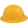 imageKlein Tools 60489 Hard Hat NonVented Full Brim Style Padded SelfWicking OdorResistant Sweatband Tested up to 20kV Yellow
