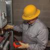 imageKlein Tools 60489 Hard Hat NonVented Full Brim Style Padded SelfWicking OdorResistant Sweatband Tested up to 20kV Yellow