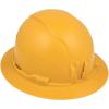 imageKlein Tools 60489 Hard Hat NonVented Full Brim Style Padded SelfWicking OdorResistant Sweatband Tested up to 20kV Yellow
