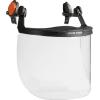 imageKlein Tools 60528 FullBrim Hard Hat Face Shield Clear ImpactRated AntiFog LowProfile Design FlipUp Earmuff Compatible One Size
