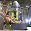 imageKlein Tools 60528 FullBrim Hard Hat Face Shield Clear ImpactRated AntiFog LowProfile Design FlipUp Earmuff Compatible One Size