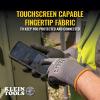imageKlein Tools 60589 Work Gloves Knit Dipped Cut Resistant ANSI A4 Nitrile Coated Gloves HPPE Fabric Touchscreen Capable Fingertips Large 2PairLarge