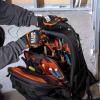 imageKlein Tools 60598 Work Gloves HeavyDuty Suede TPR Impact Resistant TouchscreenCapable Hook ampamp Loop Wrist StrapBlack  Orange  White