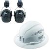imageKlein Tools 80146 Vented Full Brim Hard Hat with Earmuff Attachment fits Klein Tools Full Brim Hard Hats 26dB Noise Protection 2Piece