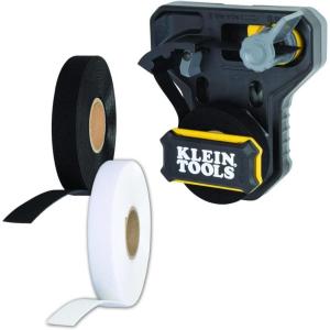 imageKlein Tools 450950 Cable Management Replacement Tape Roll for Kleins Hook and Loop Dispenser 25Foot x 34Inch BlackDispenser Kit