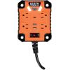 imageKlein Tools 29601 Magnetic Power Strip with Surge Protector Extension Cord 4 Outlets 3 USB Ports 5Foot Cord Power Supply Box with Light PowerBox 1 Heavy Duty