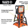 imageKlein Tools 29610 PowerHub 6 Surge Protected Covered 15A Outlets 5000 Lumen Work Light 4 USB Ports Builtin GFCI Overcurrent Protection