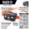imageKlein Tools 56064 Rechargeable AutoOff LED Headlamp Silicone Strap 400 lms AllDay Runtime for Work Running Outdoor Hiking CampingFLASHLIGHT