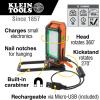 imageKlein Tools 56403 LED Light Rechargeable Flashlight  Worklight with Kickstand Magnetic Mount and Carabiner Charges Small Electronics for Work CampingLED Light