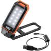 imageKlein Tools 56403 LED Light Rechargeable Flashlight  Worklight with Kickstand Magnetic Mount and Carabiner Charges Small Electronics for Work CampingLED Light