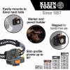 imageKlein Tools 56414 Rechargeable 2Color LED Headlamp Fabric Strap Spotlight Floodlight Red LED 800 Lumens USB Cable Camping RunningFLASHLIGHT