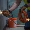 imageKlein Tools EXC2515 123 SJEOW 25Foot Extension Cord LED Ends Daytime Visibility Flexible in Cold Weather 999 Copper Wire 15A IndoorOutdoor