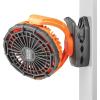 imageKlein Tools PJSFM2 Lithium Battery Operated Fan Rechargeable Mini USB Fan with Clip On Hang Hole and Magnet Mounting Portable OrangeGray7Inch