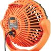 imageKlein Tools PJSFM2 Lithium Battery Operated Fan Rechargeable Mini USB Fan with Clip On Hang Hole and Magnet Mounting Portable OrangeGray7Inch