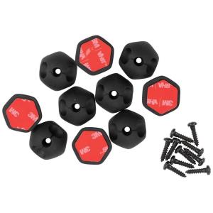 imageKlein Tools 450410 Cable Clips Made in USA SelfAdhesive 3Slot Cable Cord Management Mounting Clips Optional Screw for Permanent Mounting 10Pack1Slot Clips