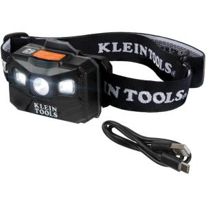 imageKlein Tools 56048 Rechargeable LED Headlamp Adjustable Fabric Strap 400 lms AllDay Runtime for Work Running Outdoor HikingFLASHLIGHT