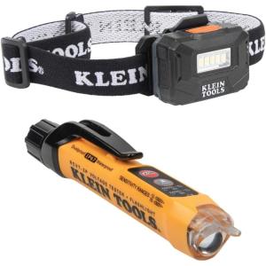 imageKlein Tools 80030 Rechargeable Headlamp and NonContact Voltage Tester with Flashlight Tool Kit 2Piece