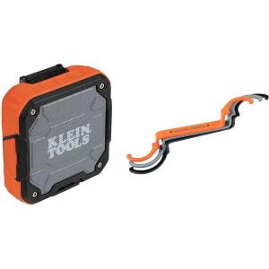 imageKlein Tools AEPJS2 Bluetooth Speaker With Magnetic Strip and Hook Rechargeable Wireless and Aux Capable Hands Free Capable 10 Hr Run Time IP54 Dust and Water ResistantBluetooth Speaker  Wrench