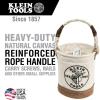 imageKlein Tools 5104MINI Mini Tool Bucket AllPurpose Tool Bucket with LeatherBottom Nuts and Bolt Bag with Reinforced Rope Handle Small Utility PouchBucket