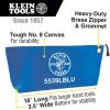 imageKlein Tools 5539LBLU Zipper Bag Large 16Inch Canvas Tool Pouch for Tool Storage with Brass Zipper and Grommet for Hanging BlueBlue