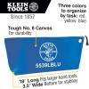 imageKlein Tools 5539LBLU Zipper Bag Large 16Inch Canvas Tool Pouch for Tool Storage with Brass Zipper and Grommet for Hanging BlueRed  Yellow  Blue