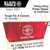 imageKlein Tools 5539LBLU Zipper Bag Large 16Inch Canvas Tool Pouch for Tool Storage with Brass Zipper and Grommet for Hanging BlueRed