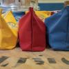 imageKlein Tools 5539LBLU Zipper Bag Large 16Inch Canvas Tool Pouch for Tool Storage with Brass Zipper and Grommet for Hanging BlueRed