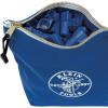 imageKlein Tools 5539NAT Zipper Bag Canvas Tool Pouch is 10Inch Consumables Bag for Storing Parts Brass Grommet for Easy Hanging NaturalBlue