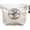 imageKlein Tools 5539NAT Zipper Bag Canvas Tool Pouch is 10Inch Consumables Bag for Storing Parts Brass Grommet for Easy Hanging NaturalNatural