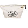 imageKlein Tools 5539NAT Zipper Bag Canvas Tool Pouch is 10Inch Consumables Bag for Storing Parts Brass Grommet for Easy Hanging NaturalNatural