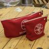 imageKlein Tools 5539NAT Zipper Bag Canvas Tool Pouch is 10Inch Consumables Bag for Storing Parts Brass Grommet for Easy Hanging NaturalRed