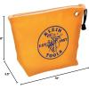imageKlein Tools 5539NAT Zipper Bag Canvas Tool Pouch is 10Inch Consumables Bag for Storing Parts Brass Grommet for Easy Hanging NaturalYellow